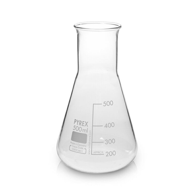 《PYREX》廣口三角燒瓶 Flask, Erlenmeyer, Wide Mouth