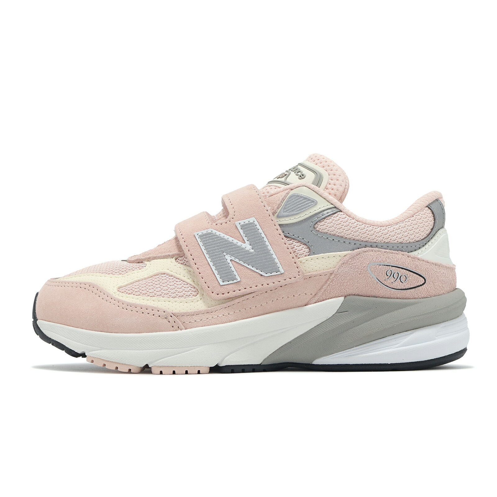New Balance NB 童鞋 990 V6 寬楦 雲霧粉 灰 白 中童 小朋友 運動鞋 休閒鞋 NB