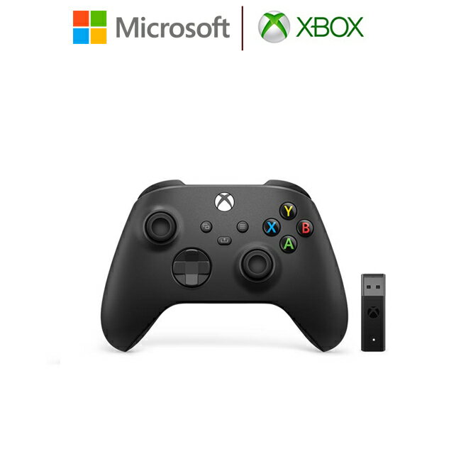 微軟Xbox 無線控制器 + 無線轉接器 手把 搖桿 磨砂黑 黑色 Series X S ONE win10