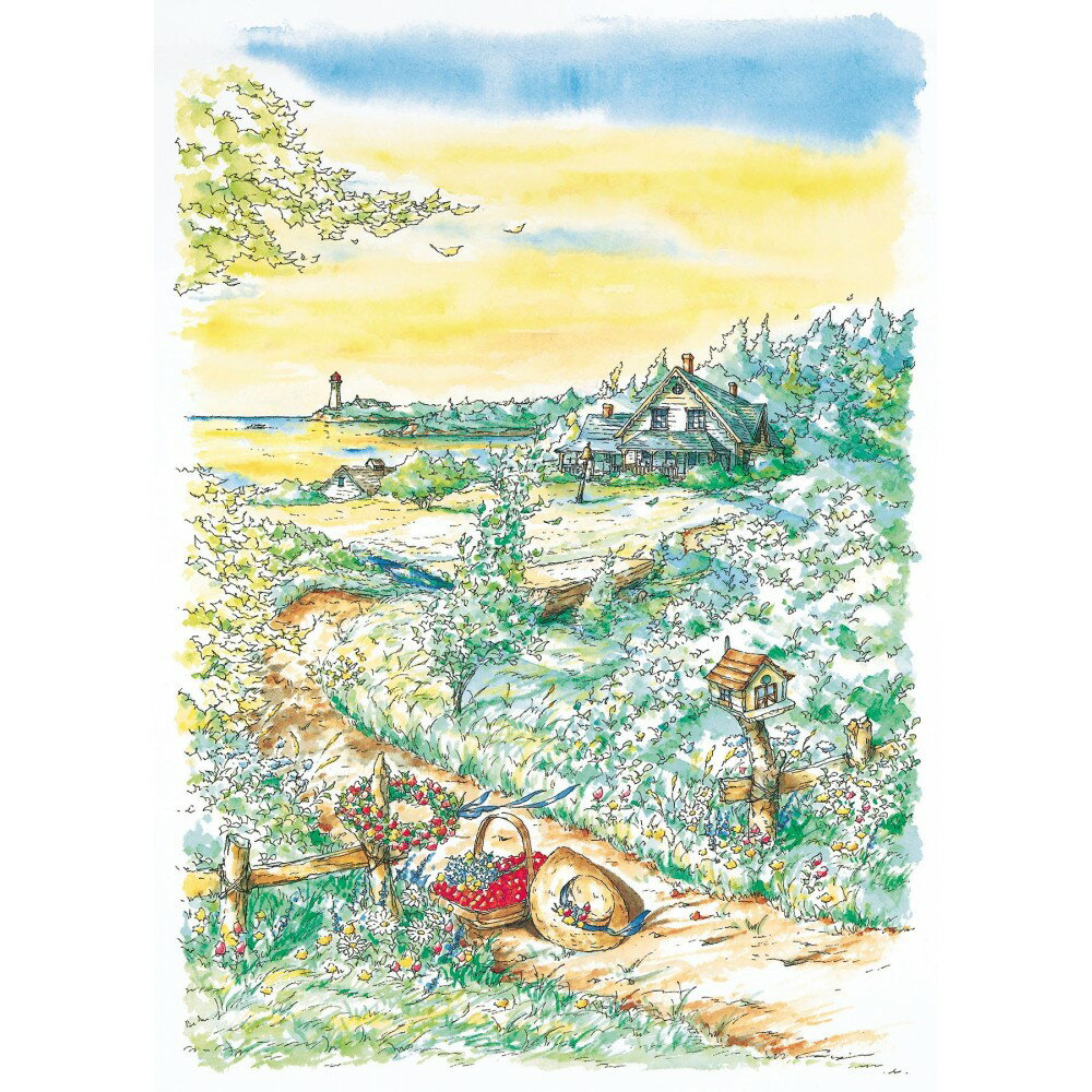 HM - 日本插畫-春日晚霞-EVENING-GLOWING-520片拼圖 HM52-621(加厚版2.3mm)