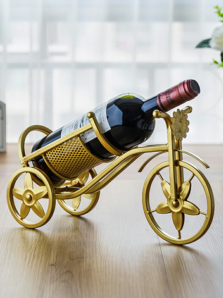 家用歐式客廳紅酒架擺件酒櫃裝飾品創意上檔輕奢紅酒杯架展示架