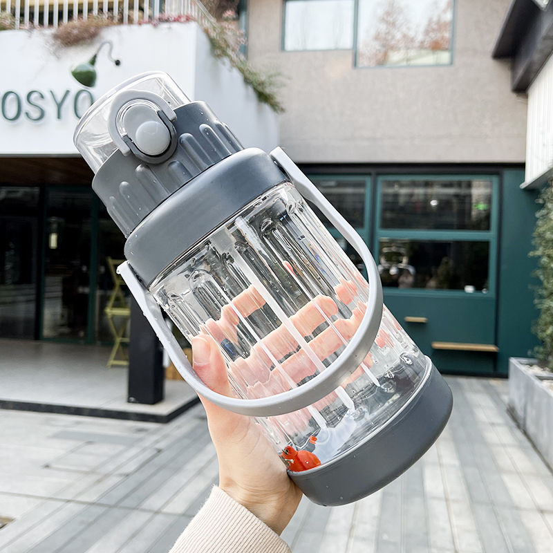 【思憶】水杯女大容量2000ml帶吸管塑膠杯子韓版簡約時尚戶外便攜水壺瓶