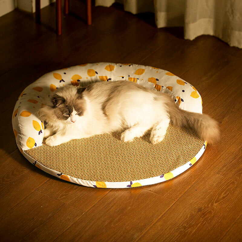 貓咪涼席墊貓墊子睡覺用枕頭寵物夏天降溫睡墊狗狗涼席冰墊防撕咬