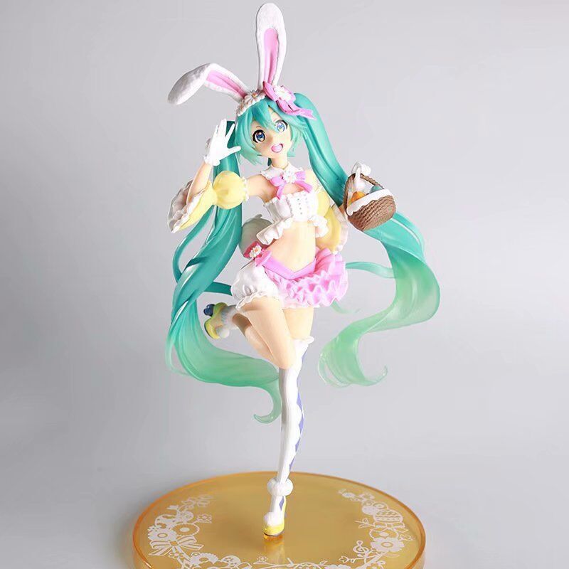 四季系列 未來 miku 春服 提籃 兔耳初音 景品動漫手辦模型公仔