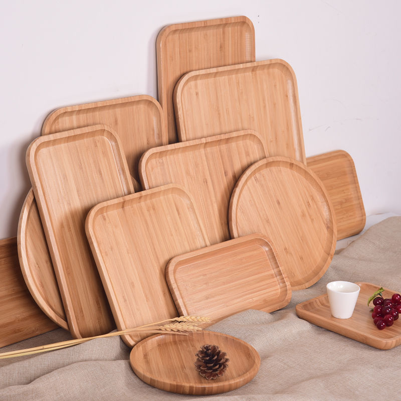 日式木質托盤長方形餐盤用木頭盤大茶盤水盃盤