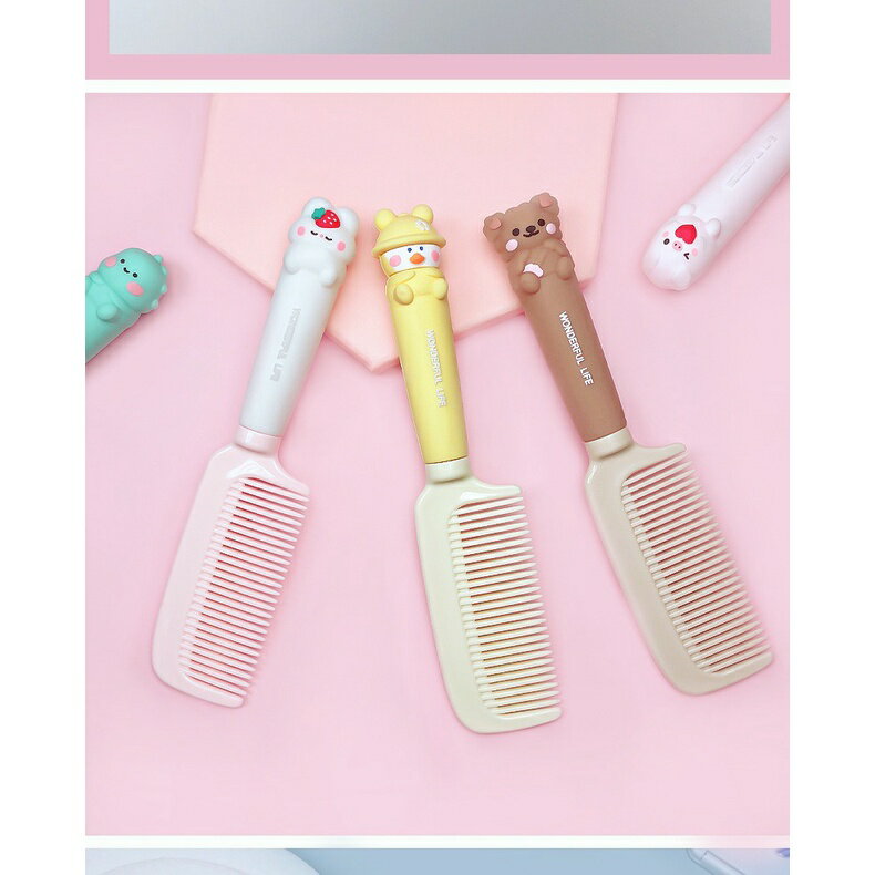 梳子 網紅卡通可愛梳子 塑膠梳子 兔子飾品 配飾 防靜電 學生梳子 隨身梳子 可愛兔子梳子 綁髮梳子 可愛學生梳子 6