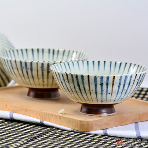 堯峰陶瓷★日本美濃燒 大平碗 十草 咖啡線條 飯碗 | 日本陶瓷盤 | 日本陶瓷