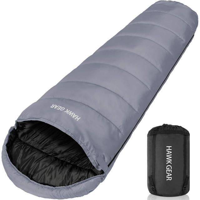 【日本代購】HAWK GEAR 耐寒-15度 防水 露營 睡袋 灰色