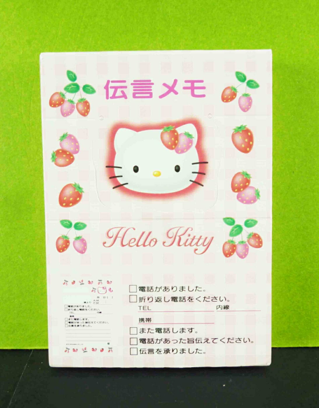 【震撼精品百貨】Hello Kitty 凱蒂貓 留言便條-粉草莓 震撼日式精品百貨