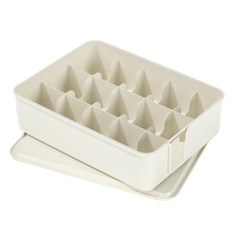  附蓋U型分格衣物整理盒-15格(白色) [大買家]