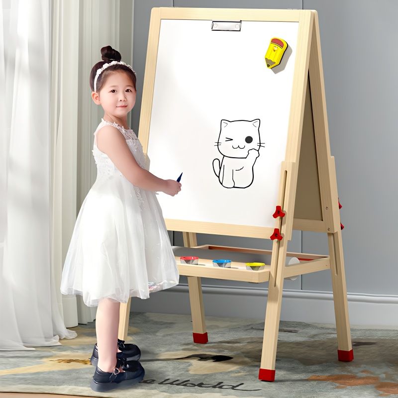 【免運】開發票 美雅閣| 兒童畫畫板磁性支架式小黑板家用寶寶寫字白板涂鴉學習可擦寫畫架