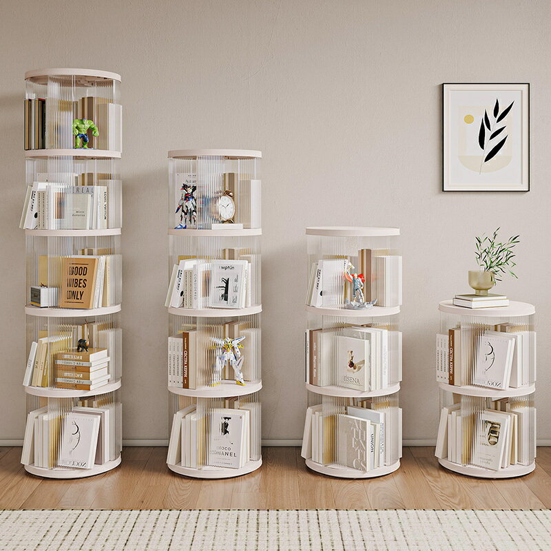 旋轉書架置物架落地多層亞克力簡易兒童圖書繪本架角落展示櫃書櫃