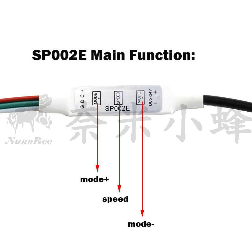 SP002E幻彩LED燈條控制器支持WS2812B/WS2811迷你控制器 幻彩燈帶 流水跑馬燈 智慧燈具【現貨】 | 奈米小蜂 | 樂天市場 ...