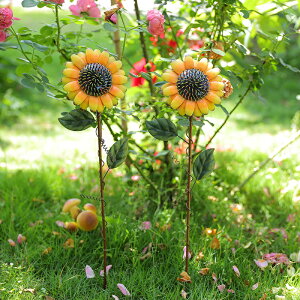 向日葵擺件仿真花假花庭院角落戶外花園布置植物角森林主題裝飾