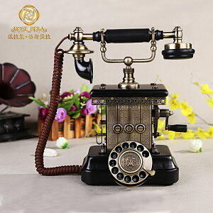 電話機 洛斯貝拉復古美式時尚創意家用古董固定電話機老式商務辦公室座機 樂居家百貨