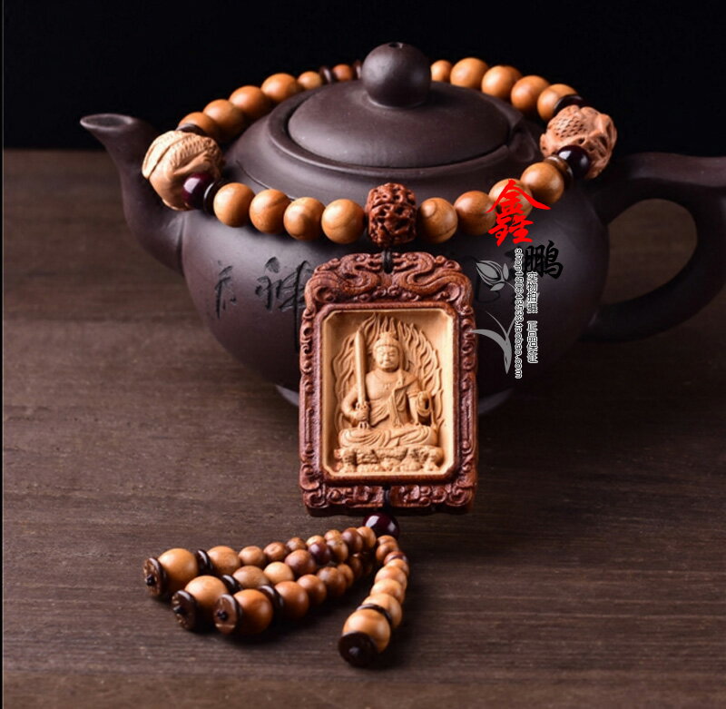 桃木汽車掛件保平安符生肖屬雞者本命佛不動明王汽車掛飾 3