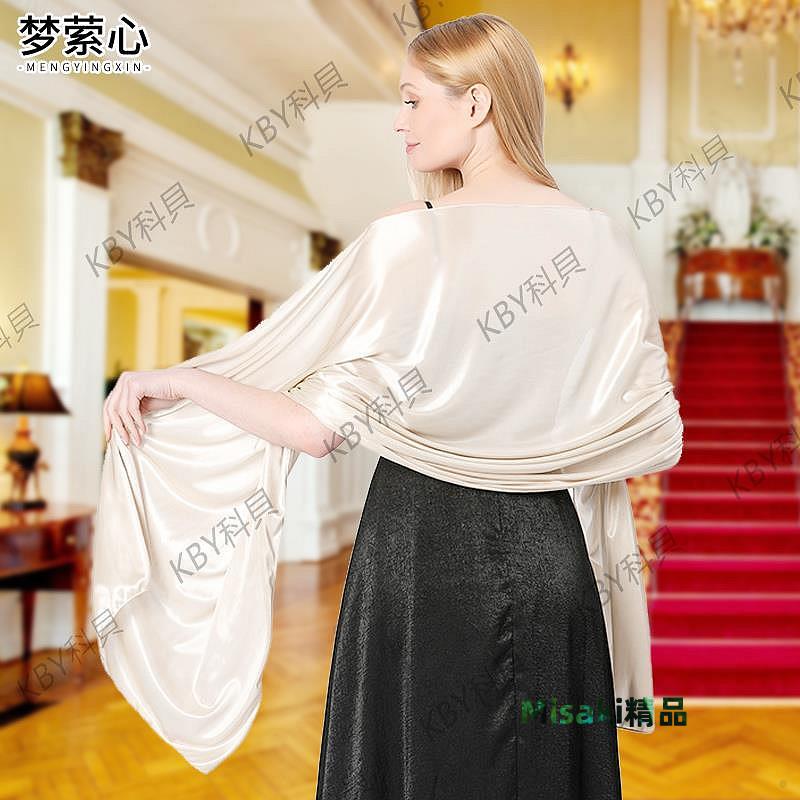 旗袍披肩秋冬新款歐美披肩晚禮服派對新娘伴娘禮服披肩圍外搭多色-kby科貝-Misaki精品
