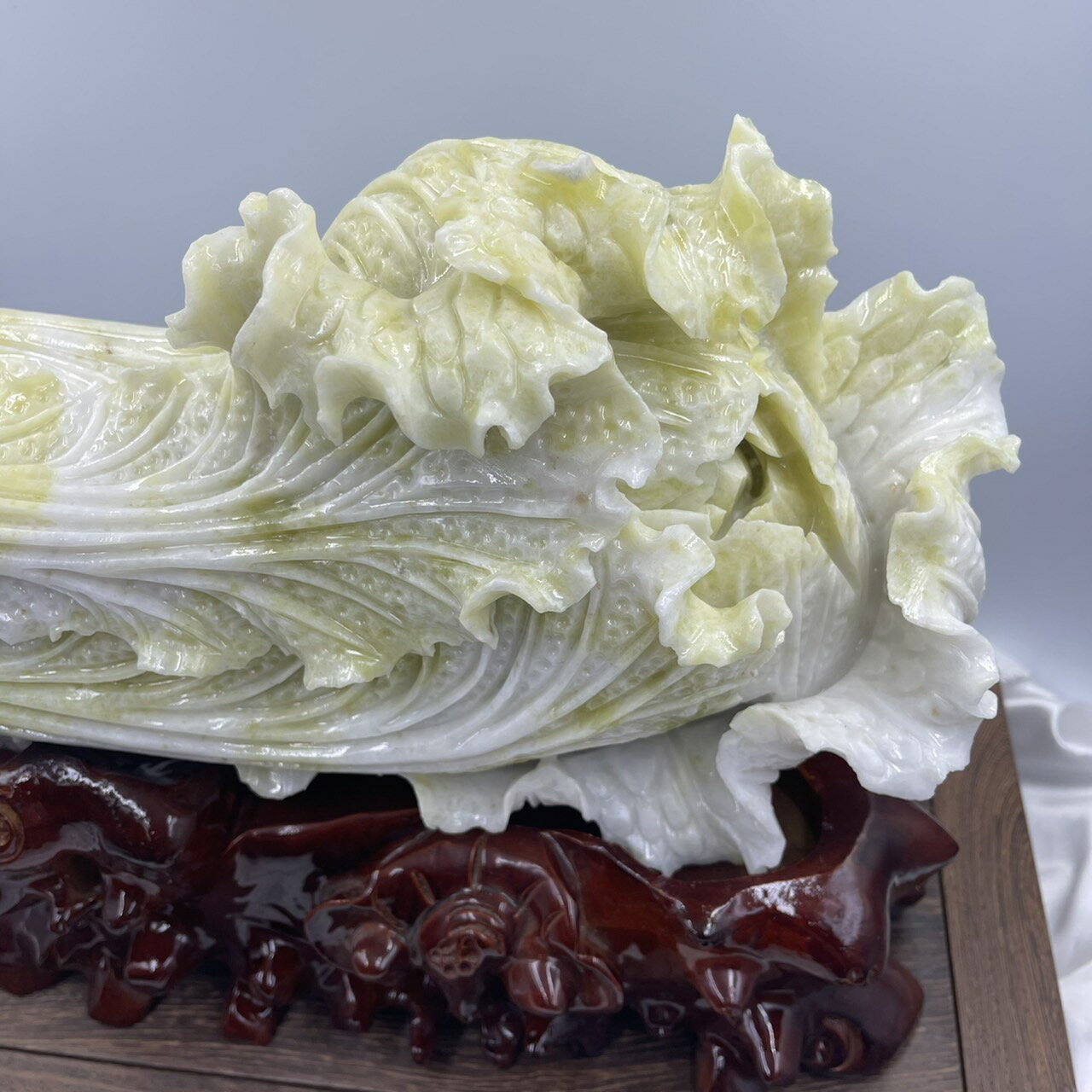 Sweet Heart 田芯精選 💯左右逢源 百財 天然藍田玉 白菜 開運招財進寶擺件 高質感送禮自用收藏必備!  附 專屬錦盒 2