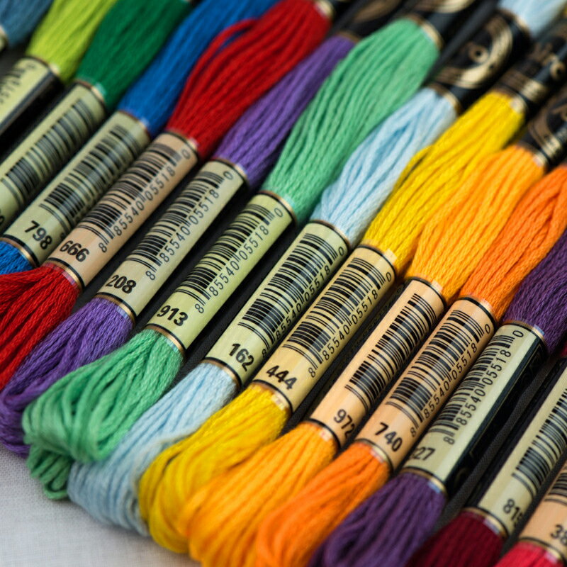 十字繡線組 毛線套組 顏色隨機 DIY手工 手作材料 手工藝 6股 刺繡線 繡花線 毛球線【BlueCat】【RC5128】