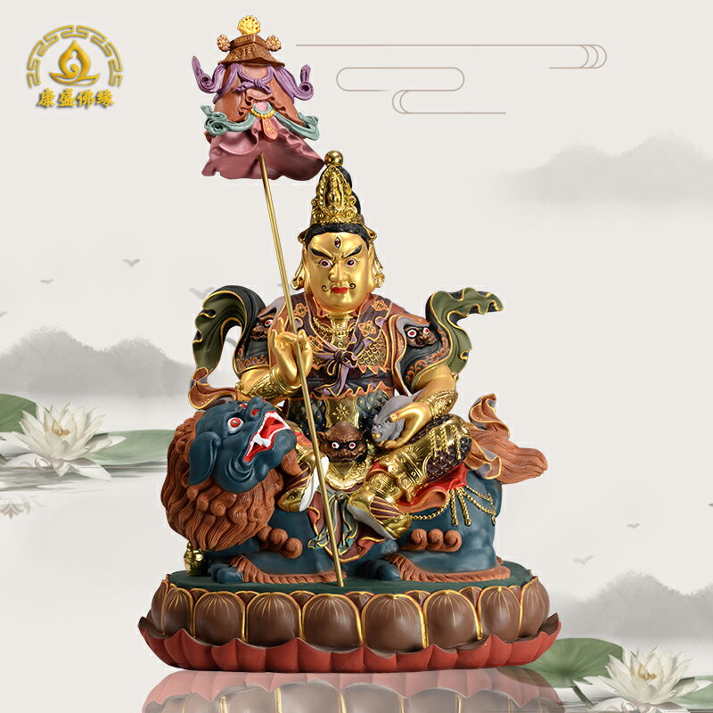 仏像 銅製 留金 財寶天王 北方多聞天王 仏教 仏具 法器 希少珍品唐物 貴重 s 仏像 銅製 留金 財寶天王 北方多聞天王 仏教 仏具 法器 希少珍品唐