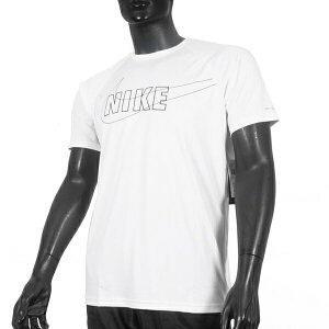 Nike [NESSD690-100] 男 短袖 上衣 防曬衣 T恤 抗UV 運動 休閒 透氣 舒適 白