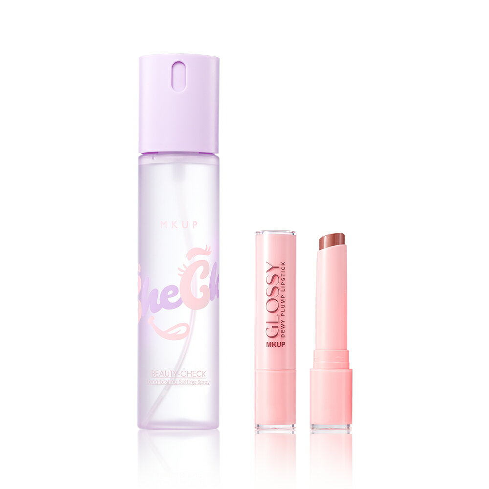 MKUP 美咖 外貌Check持久定妝噴霧+高水感玻璃嘟嘟唇膏