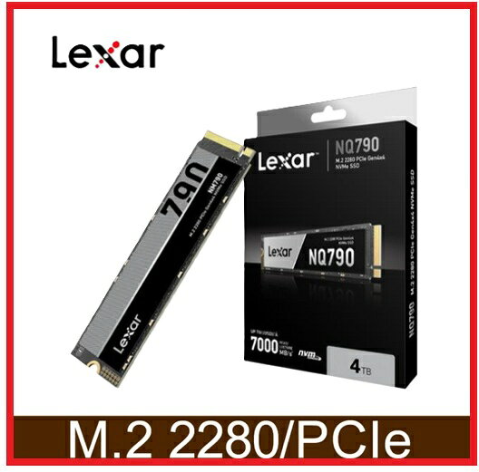 Lexar 雷克沙 NQ790 M.2 2280 PCIe Gen4x4 NVMe 4TB 固態硬碟