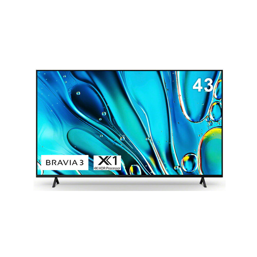 SONY 索尼 BRAVIA 3 43型 X1 4K HDR Google TV 液晶顯示器 /台 Y-43S30｜領券最高折$220
