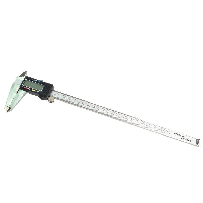 不鏽鋼 游標卡尺 12吋 盒裝 電子式 帶深度測量桿 LCD 測量卡尺 0-300MM【5629】  123便利屋