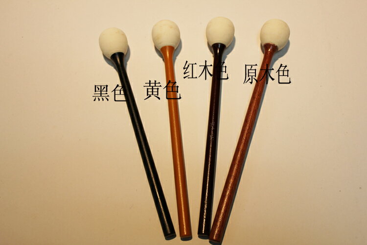 佛教用品法器配件木魚棒木魚錘木魚槌原色紅木色黑色黃色3--8英寸 3