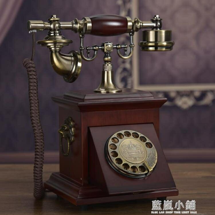 特價仿古復古電話機創意時尚老式酒店座機有線電話機家用轉盤撥號qm 藍嵐