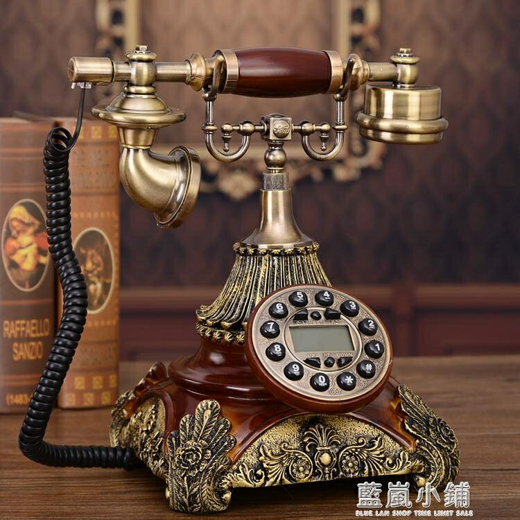 歐式電話機仿古電話機復古美式電話機時尚家用電話機古典座機新款qm 藍嵐