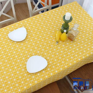 【八折】桌巾棉麻方格網格日式現代簡約桌布 檯布 攝影背景 閒庭美家