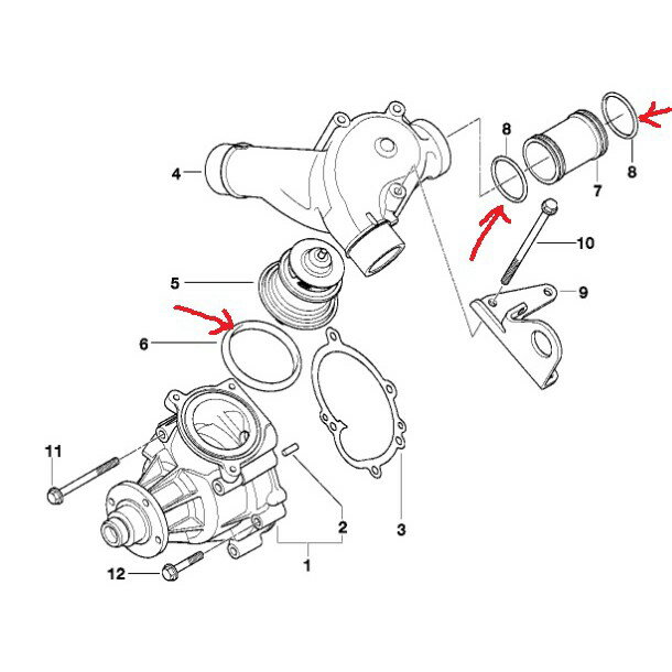 BMW S50 S54 E36 E46 M3 Z3M Z4M 3.0L 3.2L 專用美國大廠 GATES 水龜 節溫器 4