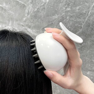 新款日式洗頭按摩梳洗頭按摩刷清潔頭皮止癢抓頭器硅膠軟頭洗頭梳-快速出貨