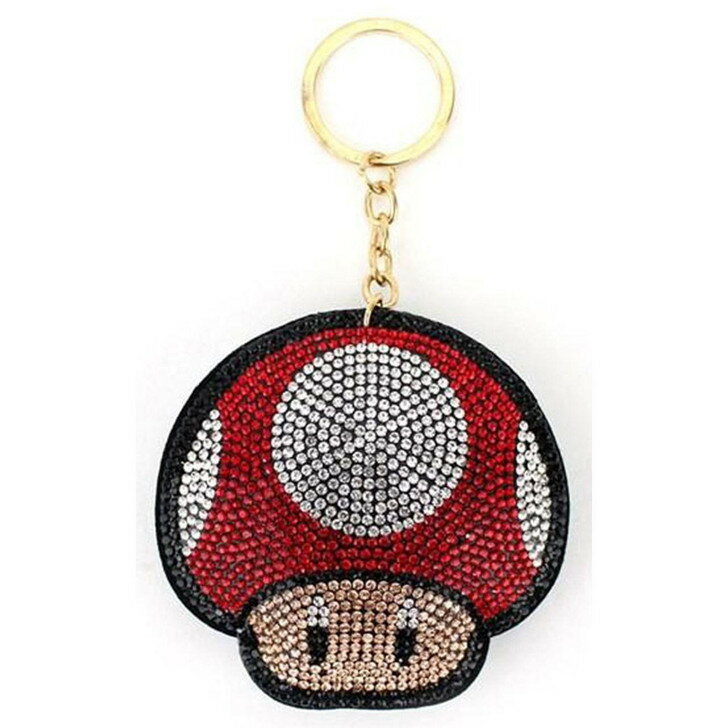 【震撼精品百貨】瑪利歐系列_Mario~日本 超級瑪利歐兄弟 吉祥物鑰匙圈 吊飾-蘑菇*14525