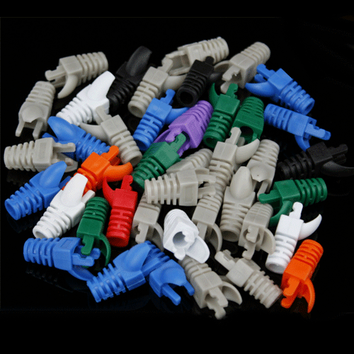 Cat.5e RJ-45 RJ-45護套 內崁CAT5 100入灰 (一次料)