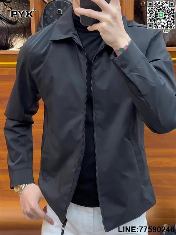 【歡樂購】高階行政夾克男士外套春秋季2024新款商務休閑翻領爸爸上衣服男款