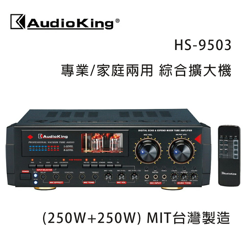 【澄名影音展場】AudioKing 台灣撼聲 HS-9503 (250W+250W) 專業/家庭兩用擴大機 MIT台灣製造