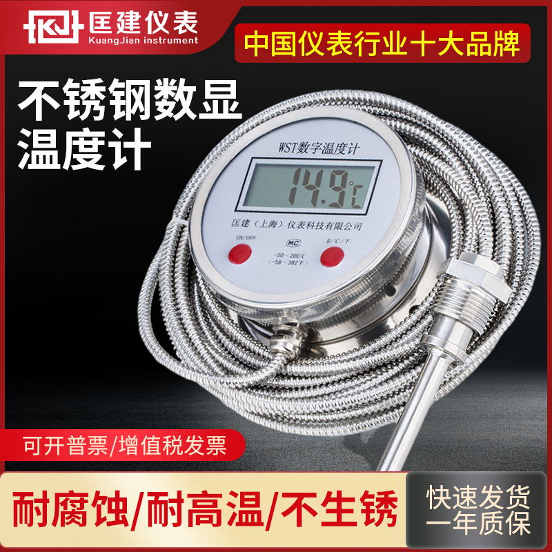 數顯數字溫度計 DTM491高精度數字溫度計帶探頭 不銹鋼工業溫度表