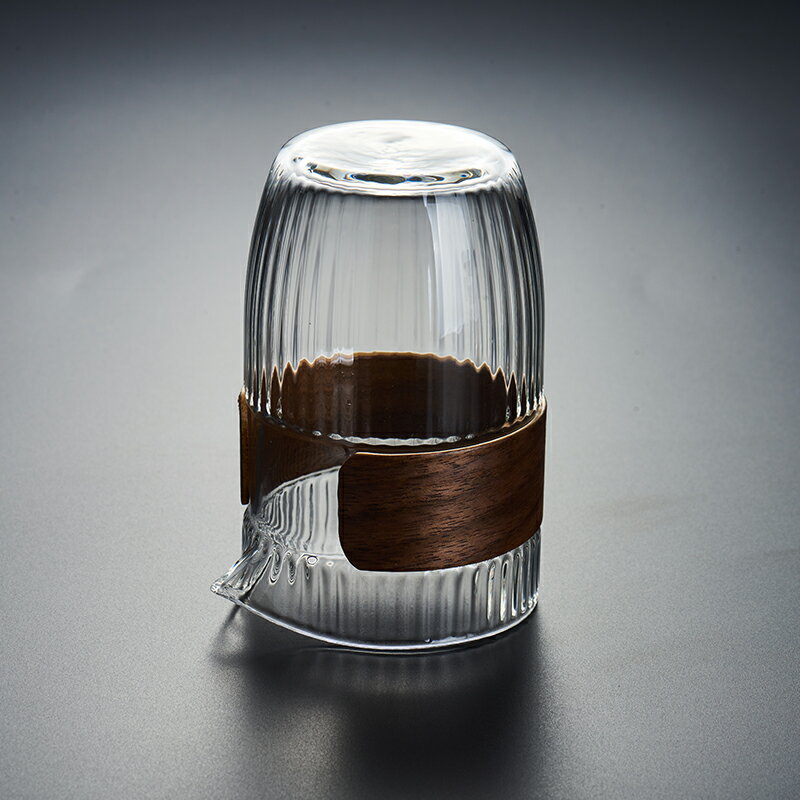 玻璃條紋公道杯茶濾一體防燙公杯功夫茶具日式大號分茶器具大容量 2