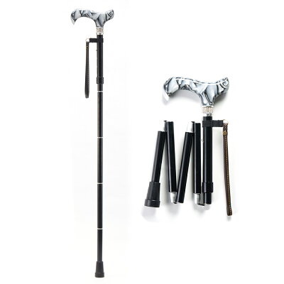 Merry Sticks 悅杖 皇家系列施華洛世奇水晶 EZjoint折疊手杖-銀箔黑 (單支)_輔具【杏一】