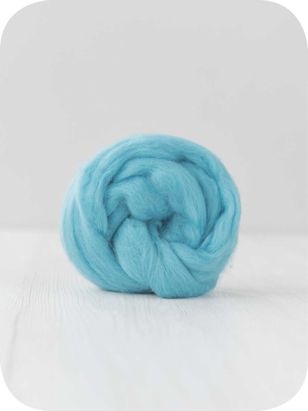 義大利托斯卡尼-19M美麗奴羊毛 DM612水藍｜50g｜DIY手作/羊毛氈材料/文創