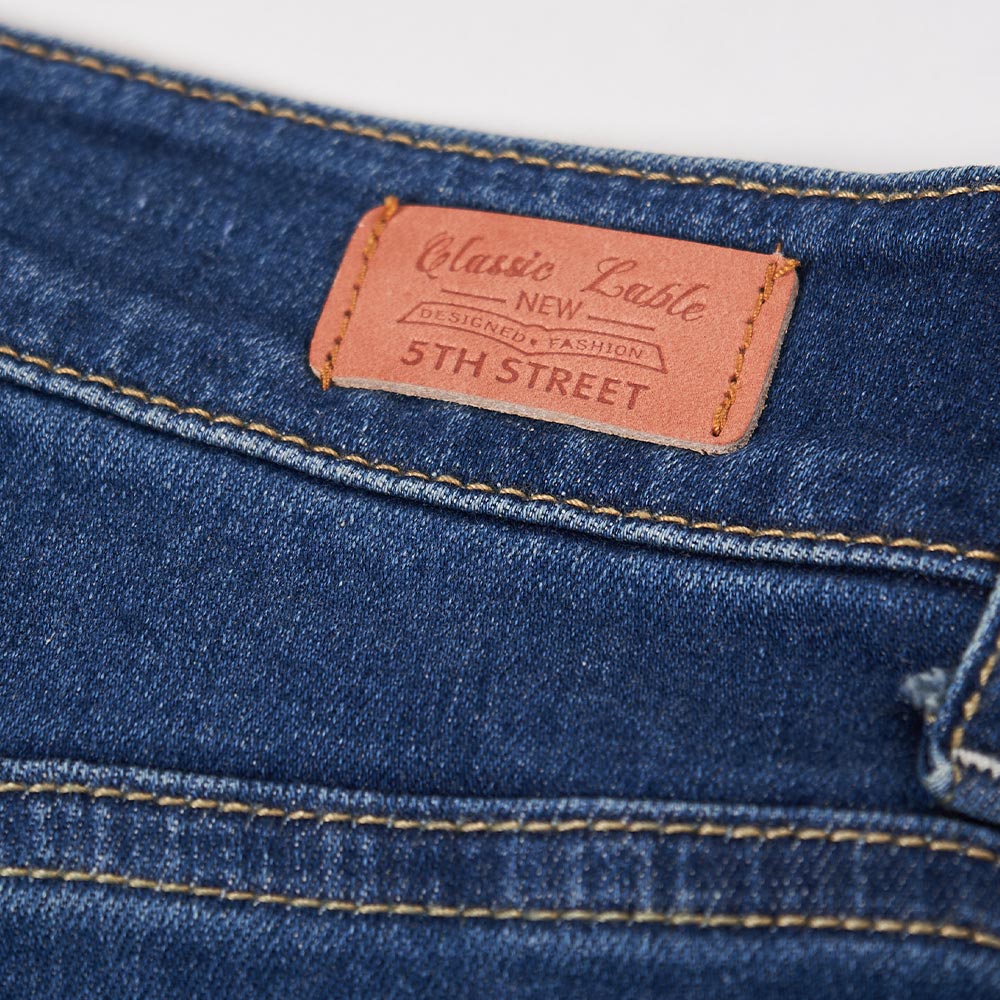 女裝 瞬乾中直筒牛仔褲-中古藍#瞬乾極綿 (947503) 【5th STREET】【全館滿$3000贈環保餐具收納包】 8