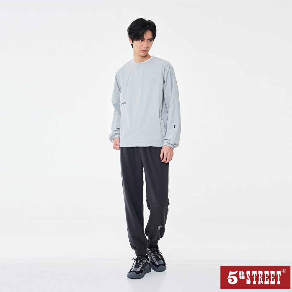 男裝 運動褲 針織縮口褲 黑灰色 (961187) 【5th STREET】【年貨節全館390起】 最高折426