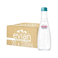 速出免運 法國evian依雲 天然氣泡水 330ml x 20瓶(玻璃瓶裝) HS嚴選 速出免運 法國evian依雲 天然氣泡水 330ml x 20瓶(玻璃瓶裝) HS嚴選