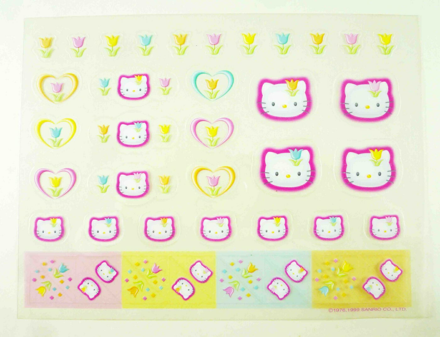 【震撼精品百貨】Hello Kitty 凱蒂貓 KITTY貼紙-透金香心 震撼日式精品百貨