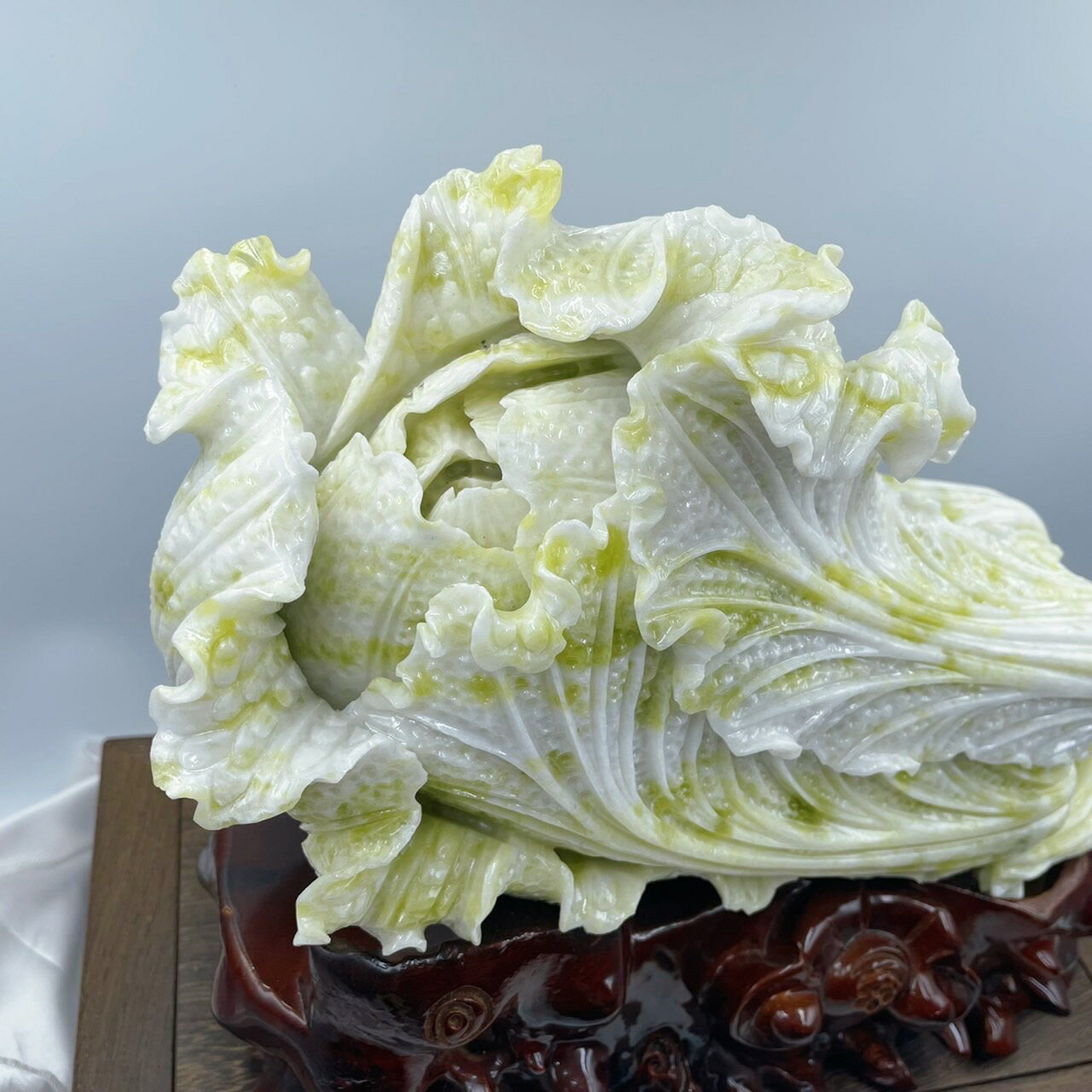 Sweet Heart 田芯精選 💯左右逢源 百財 天然藍田玉 白菜 開運招財進寶擺件 高質感送禮自用收藏必備!  附 專屬錦盒 1