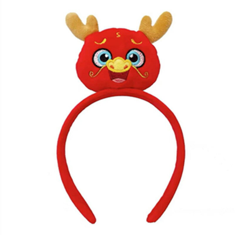 2024龍年髮箍 過年耳朵髮箍 過年髮飾 新年髮飾 喜氣 大人 小孩 喜氣 發財 蝴蝶結 流蘇 格格 中國風 1