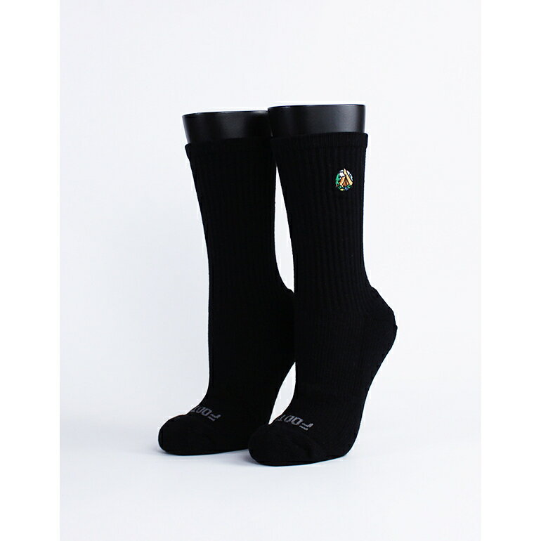 FOOTER 露營刺繡高筒登山襪 除臭襪 黑白 出國 滑雪 百岳(女-T210M) 1